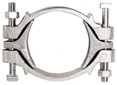 Dixon Valve & Coupling - 6-1/2 to 7-9/16" OD, Double Bolt Iron Clamp - Plated Malleable Iron - Exact Tooling