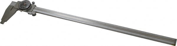 Fowler - 0" to 18" Range, 0.001" Graduation, 0.1" per Revolution, Dial Caliper - Black Face, 3.125" Jaw Length - Exact Tooling