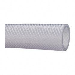 Made in USA - 1-1/4" ID x 1.656" OD, 0.241" Wall Thickness, Cut to Length (100' Standard Length) PVC Tube - Clear, 100 Max psi, 80 Shore A Hardness - Exact Tooling