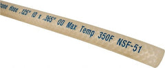 NewAge Industries - 1/8" ID x 0.365" OD, Cut to Length (100' Standard Length) Silicone Tube - Natural, 233 Max psi, 60 Shore A Hardness - Exact Tooling