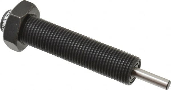 Parker - 9/16-18 Thread, 0.19 Rod Diam, 1/2 Stroke Length, Male Button Shock - 0.46 Shock Outside Diam, 3.41 OAL - Exact Tooling