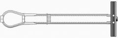 Powers Fasteners - 1/2" Screw, 1/2" Diam, 4" Long, 2-1/2" Thick, Strap Toggle Drywall & Hollow Wall Anchor - 3/4" Drill, Plastic, Grade 5, Use in Drywall - Exact Tooling