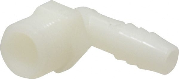 NewAge Industries - 3/8" Barb, 3/8 NPT, Multiple Barbed Tube Elbow - Nylon, Male - Exact Tooling