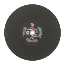 Norton - 20" Aluminum Oxide Cutoff Wheel - 5/32" Thick, 1" Arbor, 2,710 Max RPM, Use with Stationary Tools - Exact Tooling