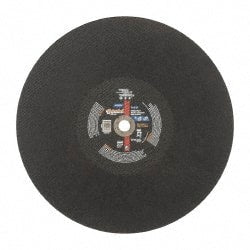 Norton - 20" Aluminum Oxide Cutoff Wheel - 5/32" Thick, 1" Arbor, 2,710 Max RPM, Use with Stationary Tools - Exact Tooling