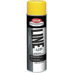 Krylon - 18 fl oz Yellow Striping Paint - 234 to 332 Sq Ft/Gal Coverage, Solvent-Based Formula - Exact Tooling