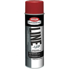 Krylon - 18 fl oz Red Striping Paint - 234 to 332 Sq Ft/Gal Coverage, Solvent-Based Formula - Exact Tooling
