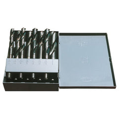 ‎9/16-1 RHS / RHC HSS 118 Degree Radial Point Silver & Deming Reduced Shank Drill Set - Steam Oxide - Exact Tooling