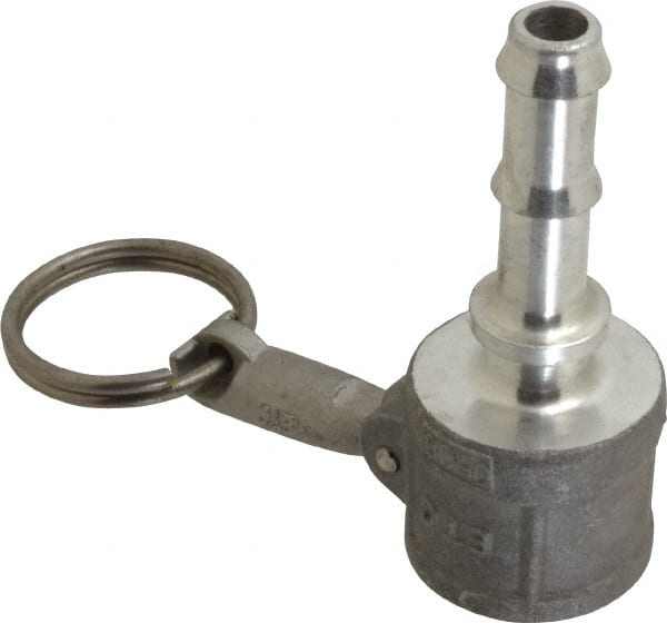 EVER-TITE Coupling Products - 1/2" Aluminum Cam & Groove Suction & Discharge Hose Female Coupler Hose Shank - Part C, 250 Max psi - Exact Tooling