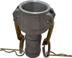 EVER-TITE Coupling Products - 1-1/4" Aluminum Cam & Groove Suction & Discharge Hose Female Coupler Hose Shank - Part C, 250 Max psi - Exact Tooling