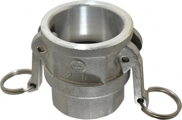 EVER-TITE Coupling Products - 2" Aluminum Cam & Groove Suction & Discharge Hose Female Coupler Female NPT Thread - Part D, 2" Thread, 250 Max psi - Exact Tooling