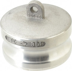 EVER-TITE Coupling Products - 3" Aluminum Cam & Groove Suction & Discharge Hose Dust Plug For Use with Couplers - Part DP, 125 Max psi - Exact Tooling