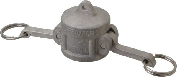 EVER-TITE Coupling Products - 1-1/4" Aluminum Cam & Groove Suction & Discharge Hose Dust Cap For Use with Adapters - Part DC, 250 Max psi - Exact Tooling