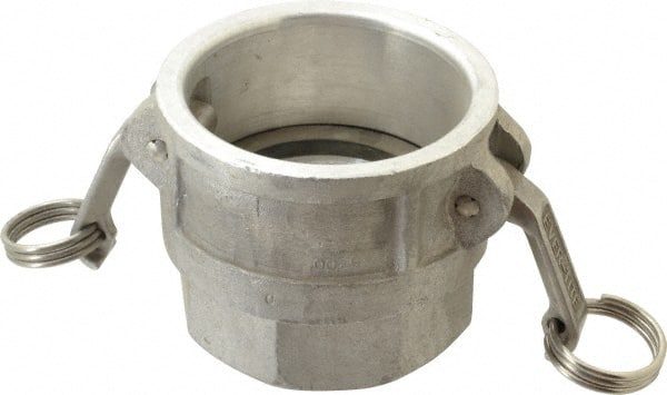 EVER-TITE Coupling Products - 3" Aluminum Cam & Groove Suction & Discharge Hose Female Coupler Female NPT Thread - Part D, 2" Thread, 125 Max psi - Exact Tooling