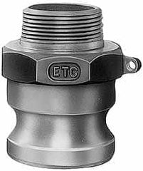 EVER-TITE Coupling Products - 3" Aluminum Cam & Groove Suction & Discharge Hose Male Adapter Male NPT Thread - Part F, 4" Thread, 125 Max psi - Exact Tooling