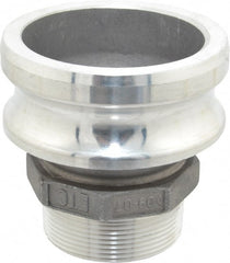 EVER-TITE Coupling Products - 3" Aluminum Cam & Groove Suction & Discharge Hose Male Adapter Male NPT Thread - Part F, 2" Thread, 125 Max psi - Exact Tooling
