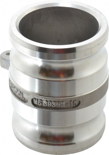 EVER-TITE Coupling Products - 3" Aluminum Cam & Groove Suction & Discharge Hose Spool Adapter - 3" Thread, 125 Max psi - Exact Tooling