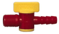 Value Collection - 2 Piece, 1/4" ID Coolant Hose Nipple Valve - Male to Female Connection, POM Body, 1/4 NPT, Use with Snap Together Hose Systems - Exact Tooling