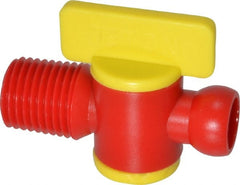 Value Collection - 2 Piece, 1/4" ID Coolant Hose NPT Valve - Male to Female Connection, POM Body, 1/4 NPT, Use with Snap Together Hose Systems - Exact Tooling