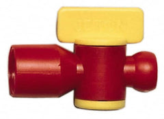 Value Collection - 2 Piece, 1/4" ID Coolant Hose NPT Valve - Female to Female Connection, POM Body, 1/4 NPT, Use with Snap Together Hose Systems - Exact Tooling