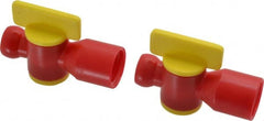 Value Collection - 2 Piece, 1/4" ID Coolant Hose NPT Valve - Female to Female Connection, POM Body, 1/4 NPT, Use with Snap Together Hose Systems - Exact Tooling
