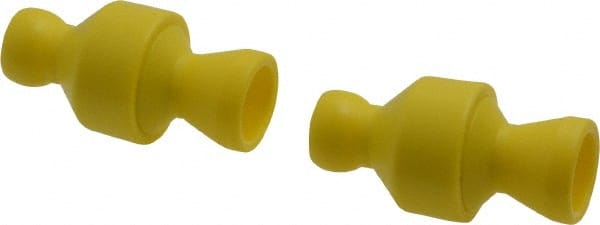 Value Collection - 2 Piece, 1/4" ID Coolant Hose Connection Valve - Male to Female Connection, POM Body, Unthreaded, Use with Snap Together Hose Systems - Exact Tooling