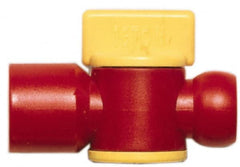 Value Collection - 2 Piece, 3/8" ID Coolant Hose BSPT Valve - Female to Female Connection, POM Body, 3/8 BSPT, Use with Snap Together Hose Systems - Exact Tooling