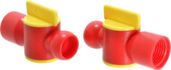 Value Collection - 2 Piece, 1/2" ID Coolant Hose NPT Valve - Female to Female Connection, POM Body, 1/2 NPT, Use with Snap Together Hose Systems - Exact Tooling