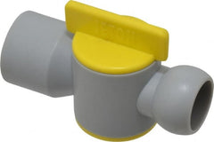 Value Collection - 2 Piece, 1/2" ID Coolant Hose NPT Valve - Female to Female Connection, POM Body, 1/2 NPT, Use with Snap Together Hose Systems - Exact Tooling