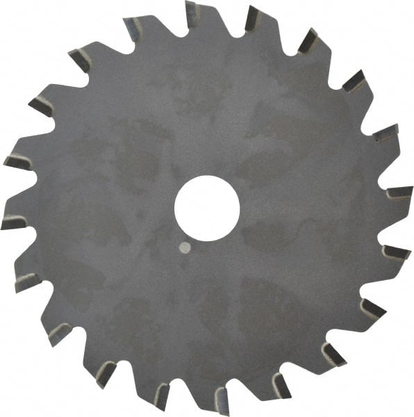 Onsrud - 4" Diam x 0.095" Blade Thickness x 5/8" Arbor Hole Diam, 20 Tooth Slitting and Slotting Saw - Arbor Connection, Right Hand, Uncoated, Carbide-Tipped, 0° Rake - Exact Tooling