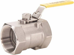 Legend Valve - 1/8" Pipe, Standard Port, Stainless Steel Standard Ball Valve - 1 Piece, FNPT x FNPT Ends, Lever Handle, 800 WOG, 150 WSP - Exact Tooling