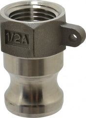 EVER-TITE Coupling Products - 1/2" Stainless Steel Cam & Groove Suction & Discharge Hose Male Adapter Female NPT Thread - Part A, 1/2" Thread, 250 Max psi - Exact Tooling