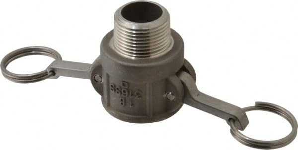 EVER-TITE Coupling Products - 1" Stainless Steel Cam & Groove Suction & Discharge Hose Female Coupler Male NPT Thread - Part B, 1" Thread, 250 Max psi - Exact Tooling