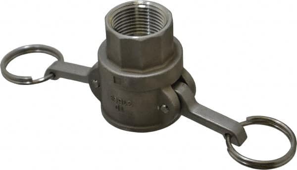 EVER-TITE Coupling Products - 1" Stainless Steel Cam & Groove Suction & Discharge Hose Female Coupler Female NPT Thread - Part D, 1" Thread, 250 Max psi - Exact Tooling