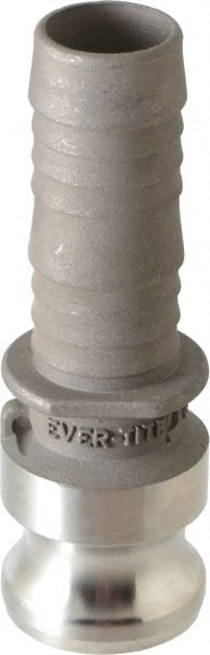 EVER-TITE Coupling Products - 1" Stainless Steel Cam & Groove Suction & Discharge Hose Male Adapter Hose Shank - Part E, 250 Max psi - Exact Tooling