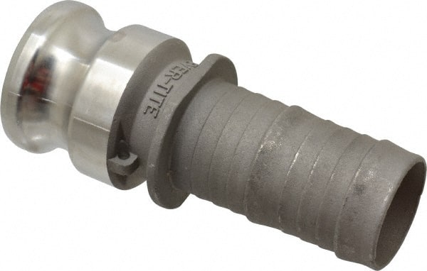 EVER-TITE Coupling Products - 1-1/2" Stainless Steel Cam & Groove Suction & Discharge Hose Male Adapter Hose Shank - Part E, 250 Max psi - Exact Tooling