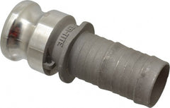 EVER-TITE Coupling Products - 1-1/2" Stainless Steel Cam & Groove Suction & Discharge Hose Male Adapter Hose Shank - Part E, 250 Max psi - Exact Tooling