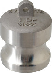 EVER-TITE Coupling Products - 1" Stainless Steel Cam & Groove Suction & Discharge Hose Dust Plug For Use with Couplers - Part DP, 250 Max psi - Exact Tooling