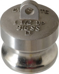 EVER-TITE Coupling Products - 1-1/2" Stainless Steel Cam & Groove Suction & Discharge Hose Dust Plug For Use with Couplers - Part DP, 250 Max psi - Exact Tooling