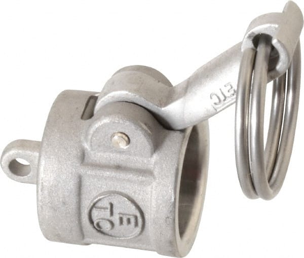 EVER-TITE Coupling Products - 1/2" Stainless Steel Cam & Groove Suction & Discharge Hose Dust Cap For Use with Adapters - Part DC, 250 Max psi - Exact Tooling