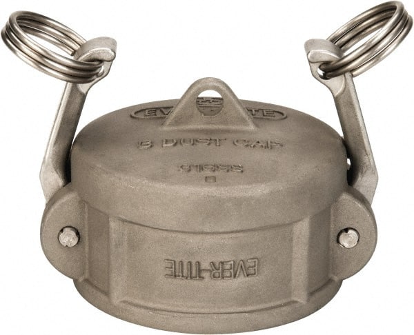 EVER-TITE Coupling Products - 3" Stainless Steel Cam & Groove Suction & Discharge Hose Dust Cap For Use with Adapters - Part DC, 200 Max psi - Exact Tooling