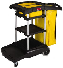Rubbermaid - Polyethylene Janitor Cart - 49-3/4" Long - Exact Tooling