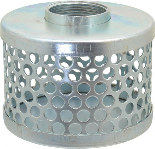 Kuriyama of America - 1-1/2" Hose, Round Hole Strainer - Plated Steel - Exact Tooling
