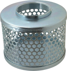 Kuriyama of America - 3" Hose, Round Hole Strainer - Plated Steel - Exact Tooling