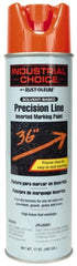 Rust-Oleum - 17 fl oz Orange Marking Paint - 600' to 700' Coverage at 1" Wide, Solvent-Based Formula - Exact Tooling