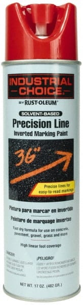 Rust-Oleum - 17 fl oz Red Marking Paint - 600' to 700' Coverage at 1" Wide, Solvent-Based Formula - Exact Tooling
