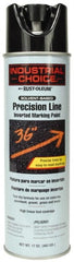 Rust-Oleum - 17 fl oz Black Marking Paint - 600' to 700' Coverage at 1" Wide, Solvent-Based Formula - Exact Tooling