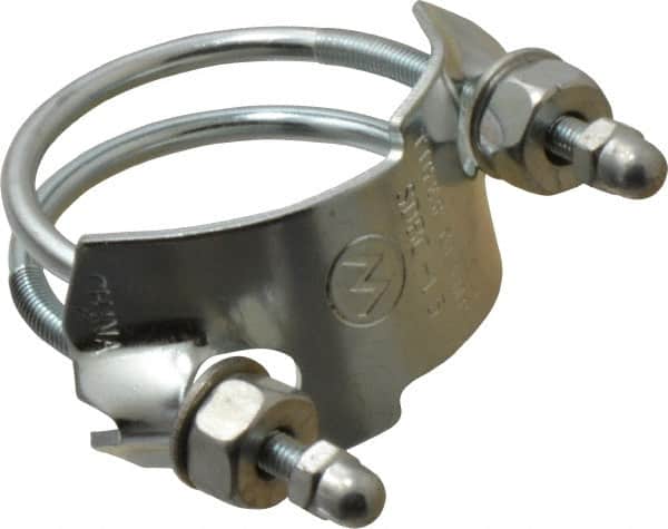 Kuriyama of America - 1-1/2" Hose, Spiral Double Bolt Hose Clamp - Plated Steel - Exact Tooling