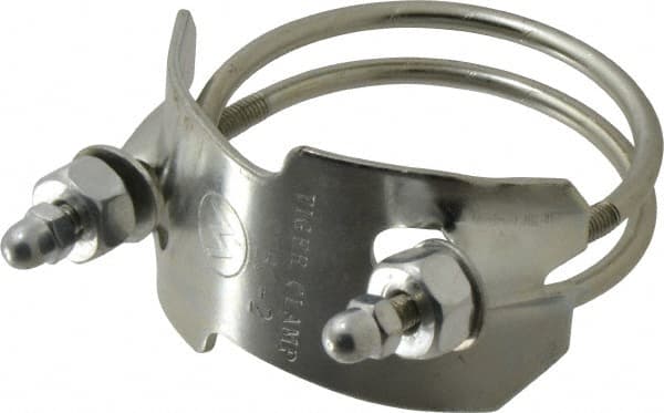 Kuriyama of America - 2" Hose, Spiral Double Bolt Hose Clamp - Plated Steel - Exact Tooling