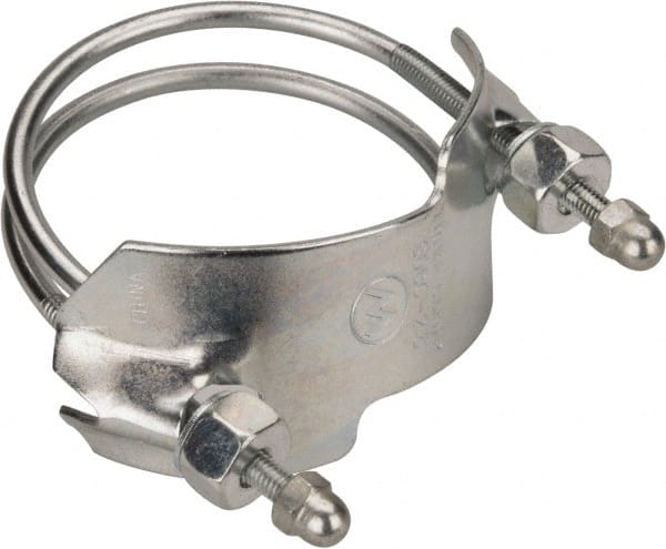 Kuriyama of America - 2-1/2" Hose, Spiral Double Bolt Hose Clamp - Plated Steel - Exact Tooling